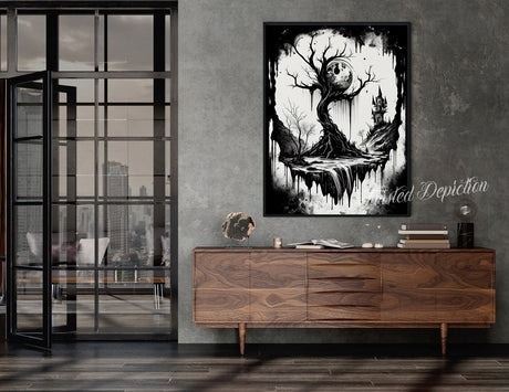 dark gothic landscape art