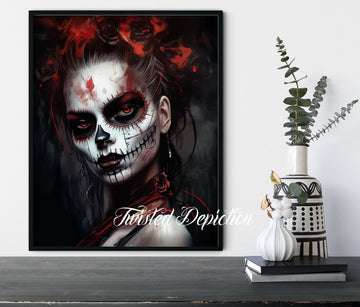 gothic day of the dead artwork
