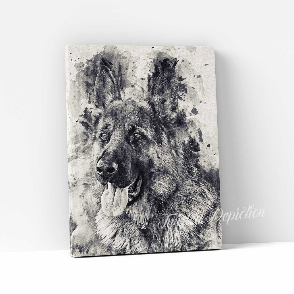 german shepherd dog art canada