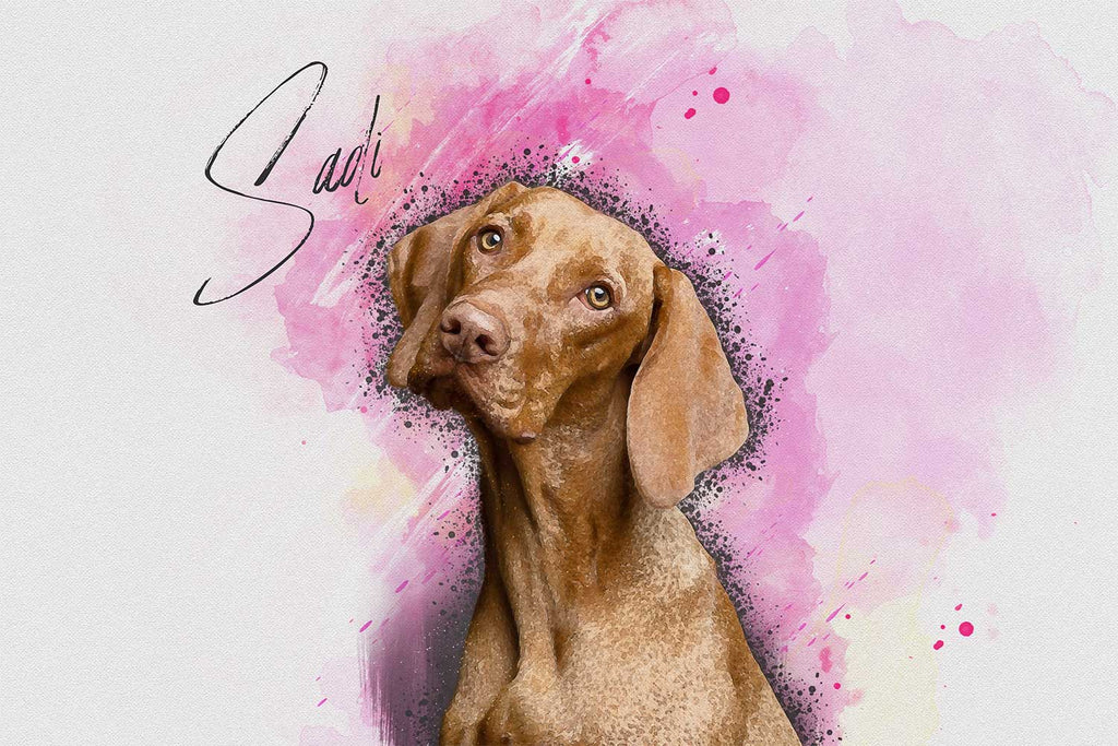 watercolour pet portrait